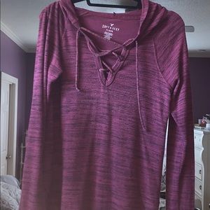 American Eagle soft and sexy plush shirt w/hoodie.